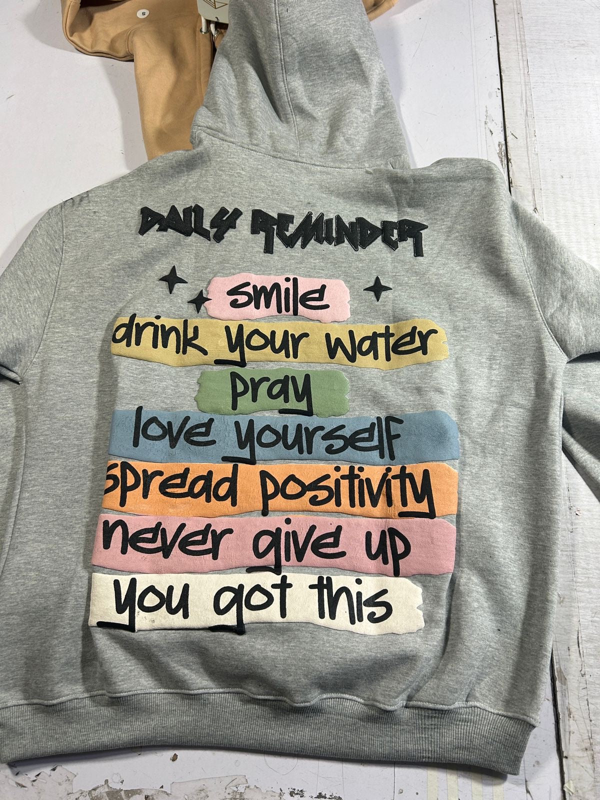 Daily Reminder Puff Print Hoodie